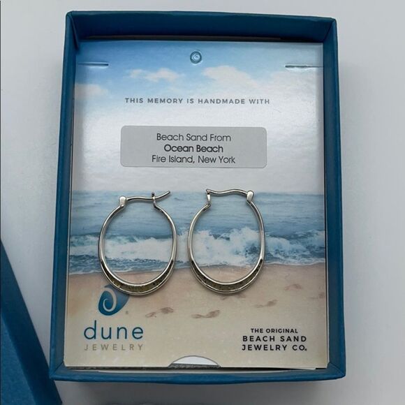 NWT Dune Jewelry Sterling Silver Hoop Earrings - Picture 2 of 6